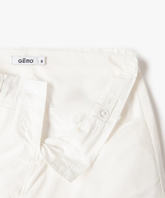 Short fille en toile de coton fin uni vue2 - GEMO (ENFANT) - GEMO