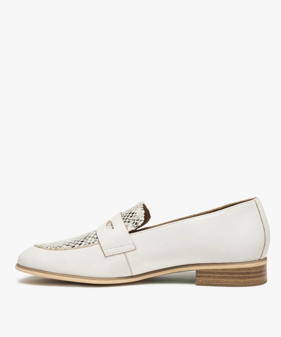 Mocassins femme à talon plat en cuir – Pierre Cardin vue3 - PIERRE CARDIN D - GEMO