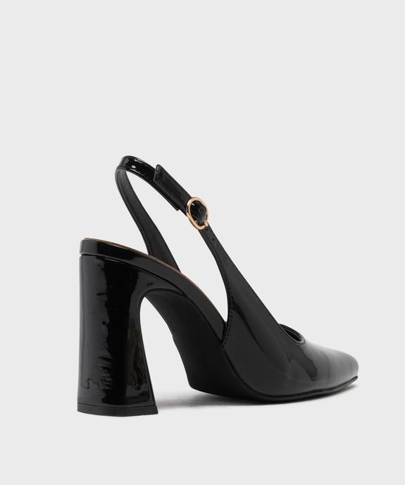 Escarpins sling-back à bout pointu et talon haut femme- Follow Me vue4 - FOLLOW ME - GEMO