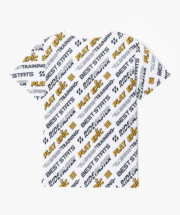 Tee-shirt à manches courtes avec inscriptions garçon vue3 - GEMO (ENFANT) - GEMO