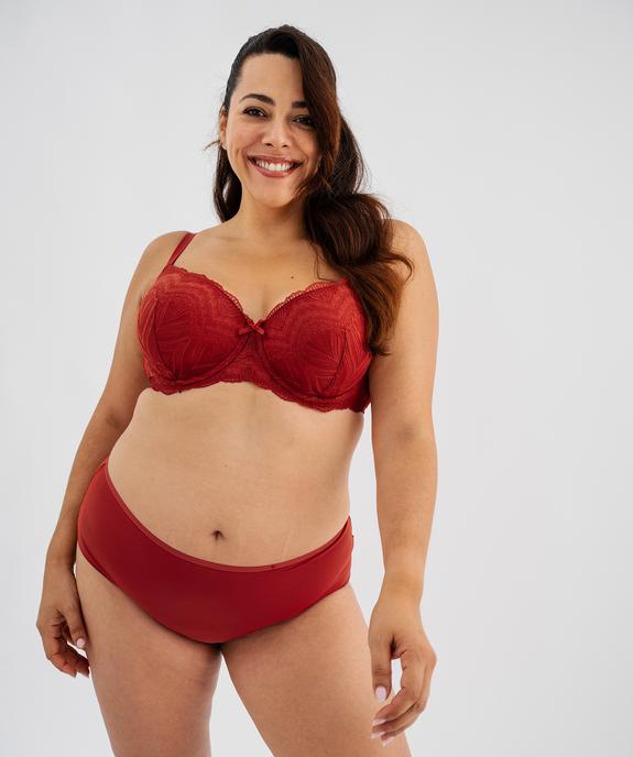 Soutien-gorge emboitant à coques fines en dentelle grande taille vue3 - GEMO(HOMWR FEM) - GEMO