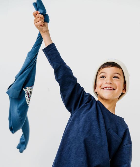 Tee-shirt à manches longues avec poche poitrine garçon vue1 - GEMO (ENFANT) - GEMO