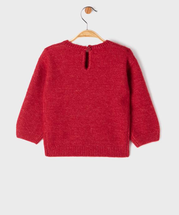 Pull de Noël en maille douce et chaude bébé fille vue3 - GEMO(BEBE DEBT) - GEMO