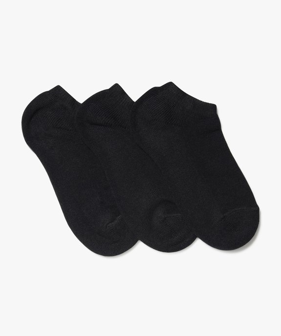 Chaussettes femme courtes unies en maille bouclette (lot de 3) vue1 - 1E PRIX BY GEMO - GEMO