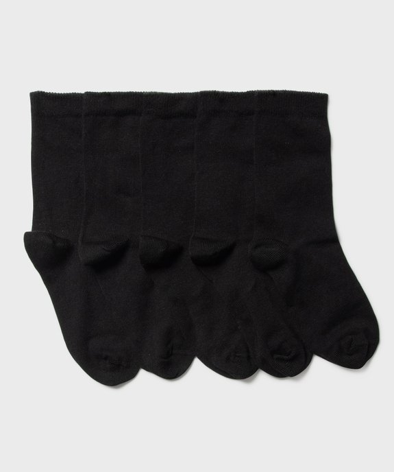 Chaussettes tige haute en maille fine fille (lot de 5) vue1 - GEMO 4G FILLE - GEMO
