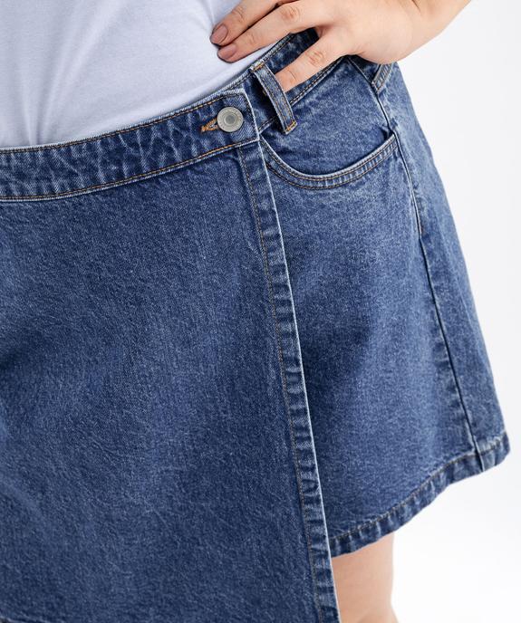 Jupe short en jean femme grande taille vue6 - GEMO (G TAILLE) - GEMO