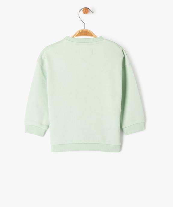 Sweat à message en molleton doux bébé garçon vue3 - GEMO 4G BEBE - GEMO