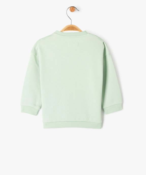 Sweat à message en molleton doux bébé garçon vue3 - GEMO 4G BEBE - GEMO