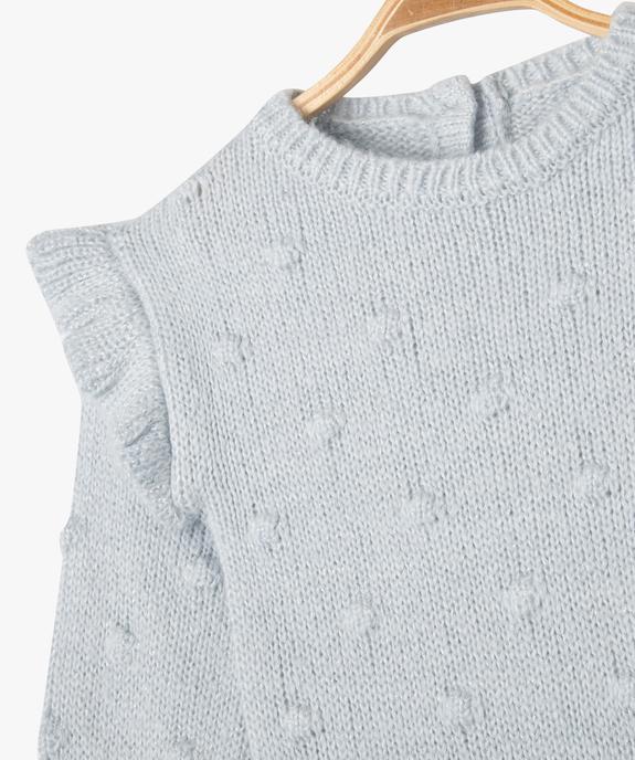 Pull scintillant avec volants sur les épaules bébé fille vue3 - GEMO(BEBE DEBT) - GEMO