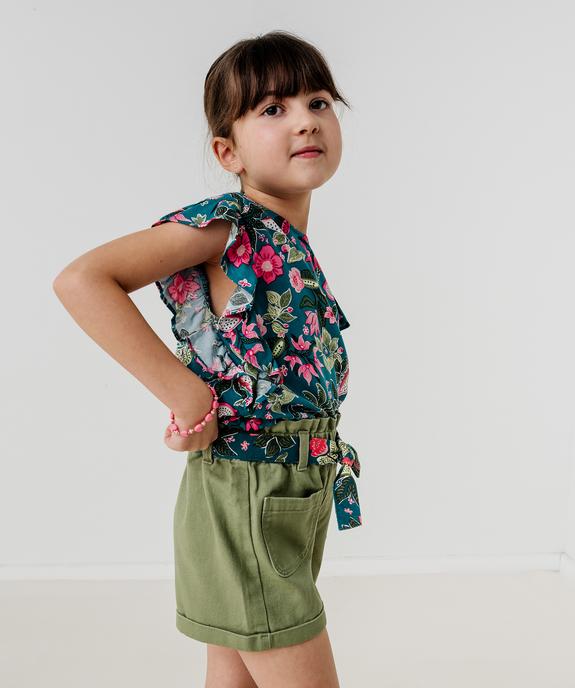 Blouse à volants à motifs fleuris fille vue1 - GEMO 4G FILLE - GEMO