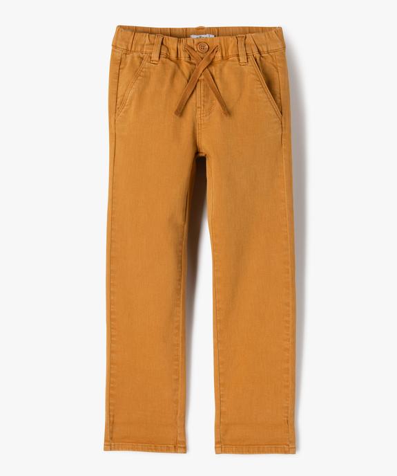 Pantalon chino coupe Regular taille élastique garçon vue4 - GEMO (ENFANT) - GEMO