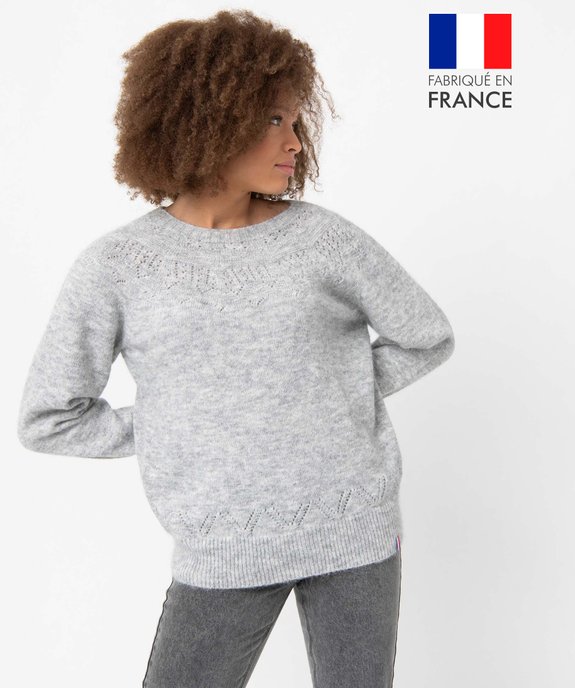 Pull femme en maille 3D innovante vue1 - GEMO(FEMME PAP) - GEMO