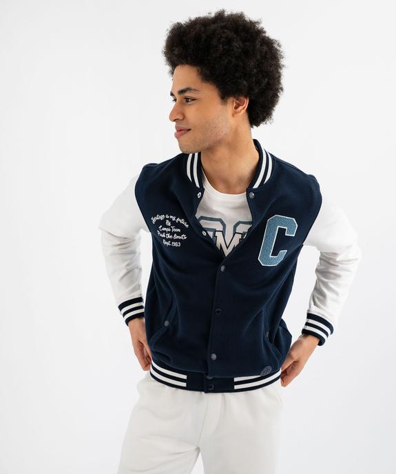 Sweat boutonné look veste teddy homme - Camps United vue1 - CAMPS - GEMO