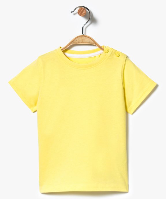 Tee-shirt uni à manches courtes vue1 - GEMO(BEBE DEBT) - GEMO