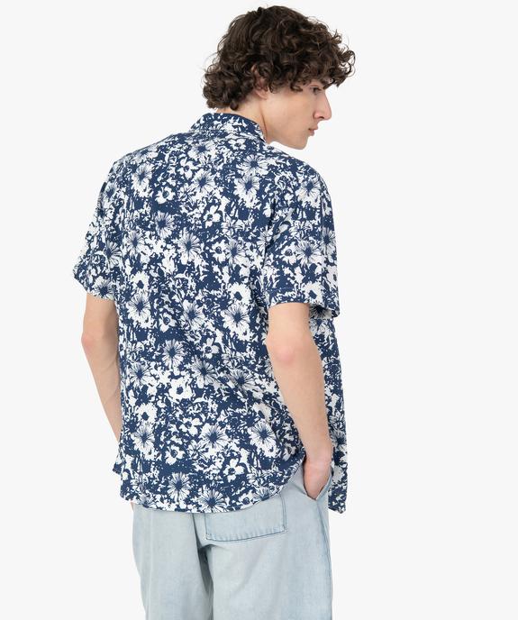 Chemise homme à manches courtes à motifs fleuris vue3 - GEMO (HOMME) - GEMO