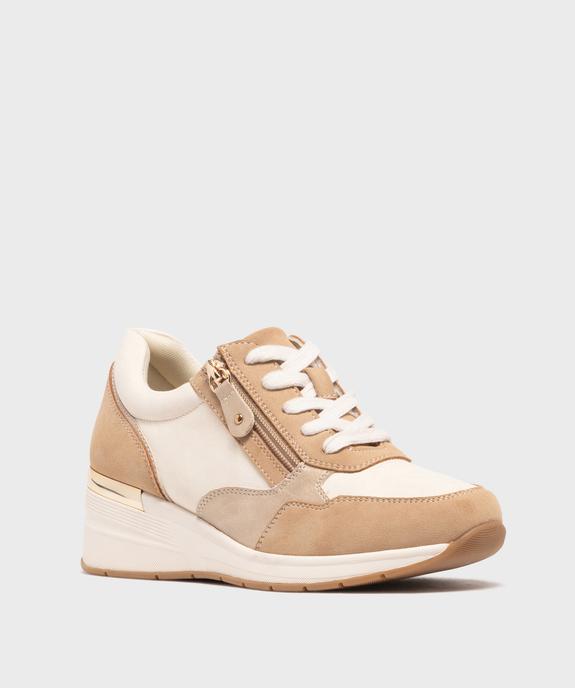 Baskets jogger à talon compensé femme - Valentina Baldano vue2 - VALENTINA BALDA - GEMO