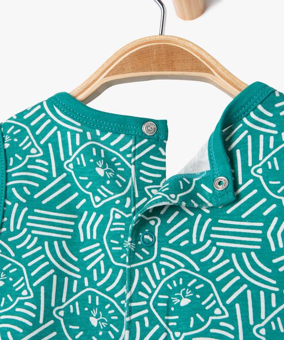Combishort imprimé en coton bébé garçon vue3 - GEMO(BEBE DEBT) - GEMO
