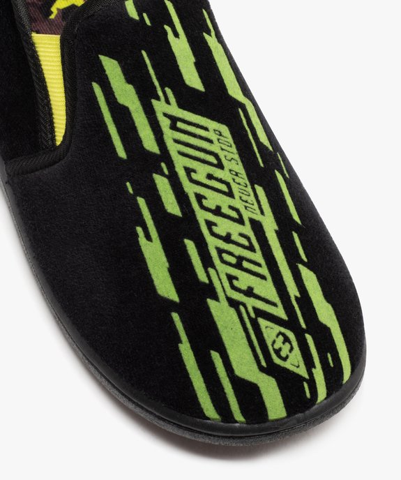 Chaussons en velours imprimé garçon - Freegun vue6 - FREEGUN - GEMO