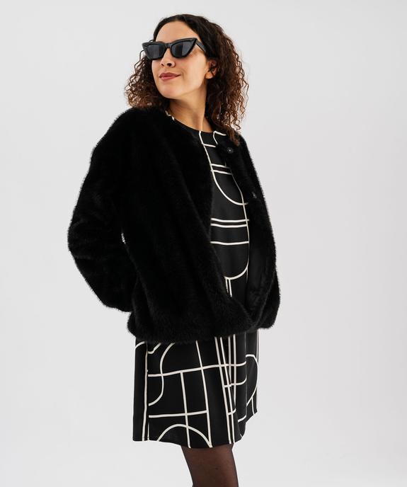 Manteau court en fourrure imitation femme vue2 - GEMO 4G FEMME - GEMO