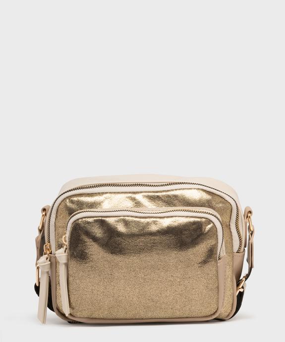 Sac bi-matières avec bandoulière pailletée femme vue1 - GEMO (ACCESS) - GEMO