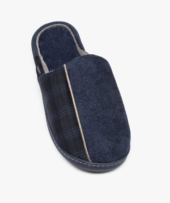 Chaussons homme mules plates en velours imprimé - Isotoner vue5 - ISOTONER - GEMO