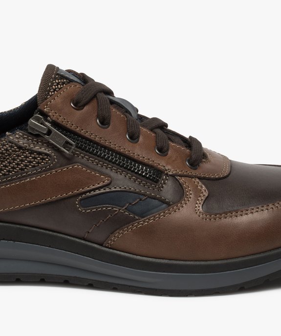 Baskets homme confort à lacets et zip vue6 - ZEN AIR - GEMO