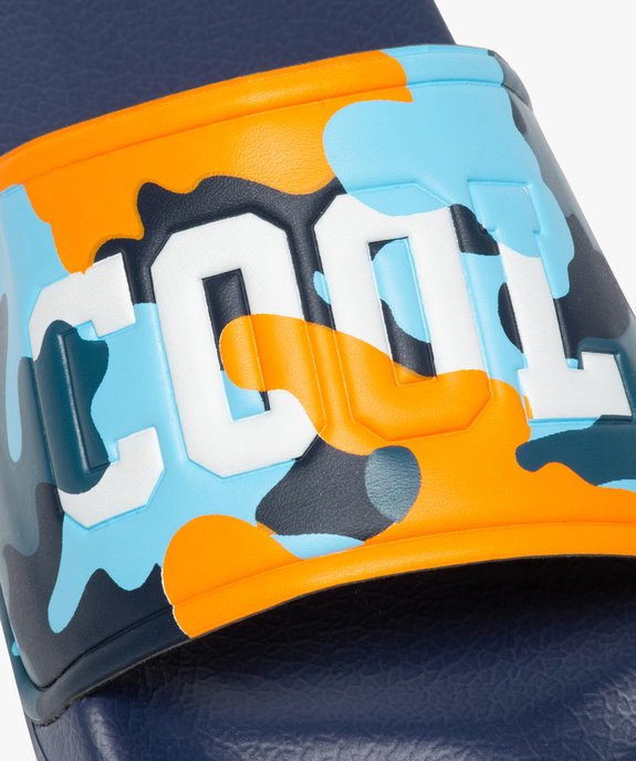 Mules de piscine garçon dessus camo fluo "Cool" vue6 - GEMO (ENFANT) - GEMO
