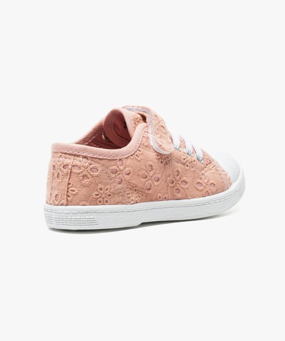 Tennis en broderie anglaise avec bride scratch vue4 - GEMO (ENFANT) - GEMO