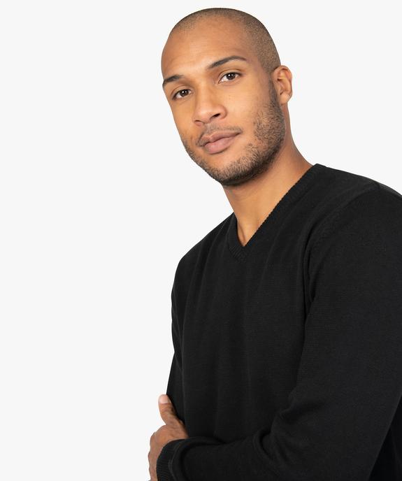 Pull homme en coton avec col V vue1 - GEMO (HOMME) - GEMO
