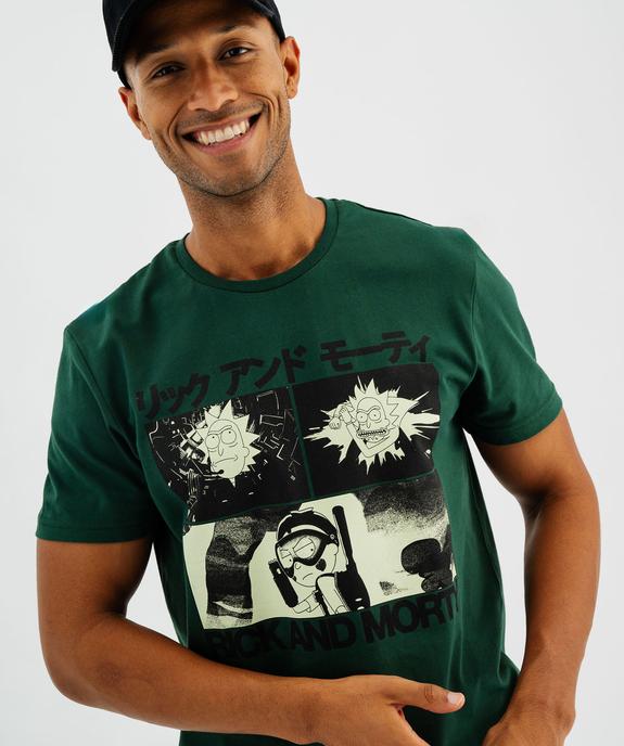 Tee-shirt manches courtes en coton imprimé homme - Rick & Morty vue2 - RICK ET MORTY - GEMO