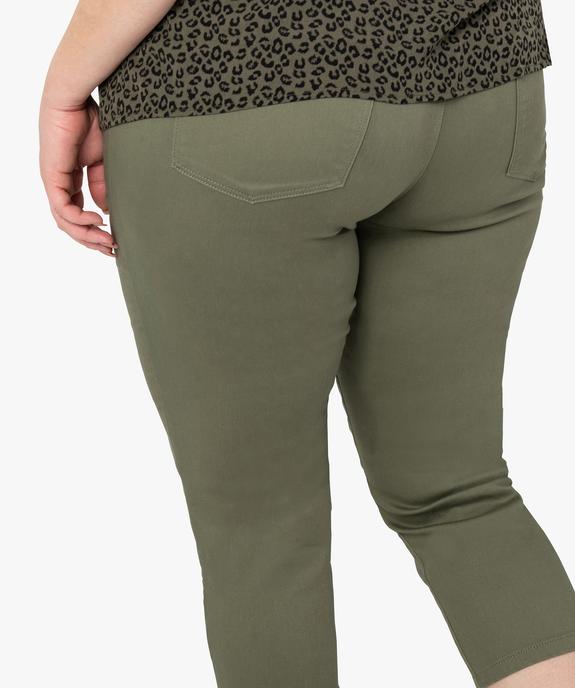 Pantacourt femme uni extensible coupe ajustée vue2 - GEMO (G TAILLE) - GEMO