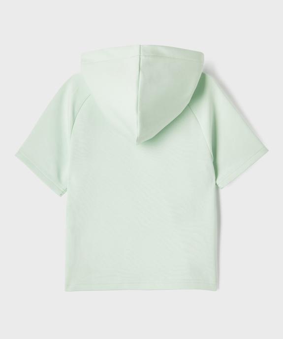 Sweat à capuche à manches courtes garçon vue5 - GEMO (ENFANT) - GEMO