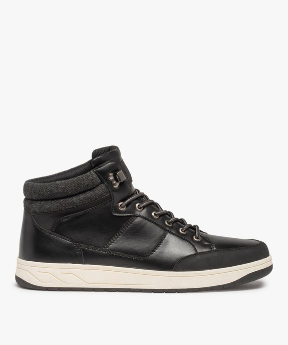 Baskets homme semi-montantes unies à lacets vue1 - GEMO (CASUAL) - GEMO
