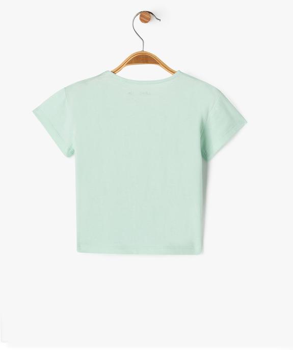Tee-shirt manches courtes en coton imprimé fantaisie bébé fille vue4 - PREMIER PRIX BY GEMO - GEMO