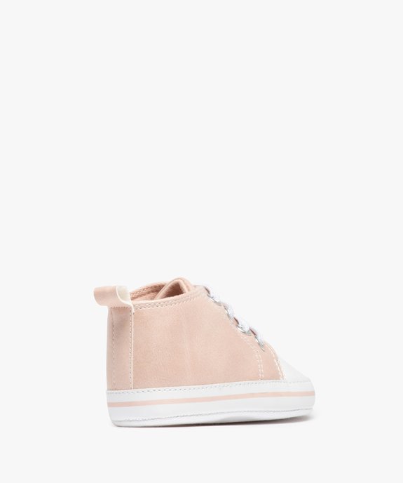 Baskets de naissance bébé fille finement pailletées vue4 - GEMO 4G BEBE - GEMO