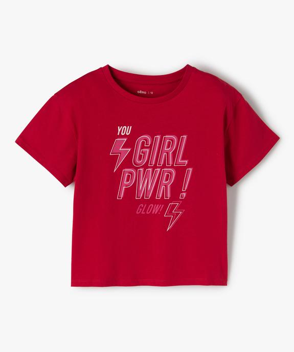 Tee-shirt fille avec motif sur l’avant vue1 - GEMO 4G FILLE - GEMO