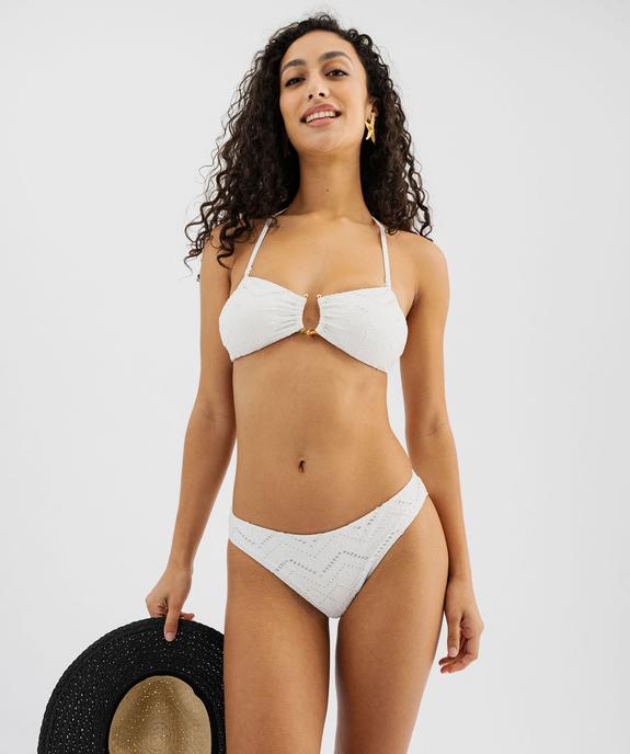 Haut de maillot de bain bandeau à tour de cou femme vue4 - GEMO (PLAGE) - GEMO