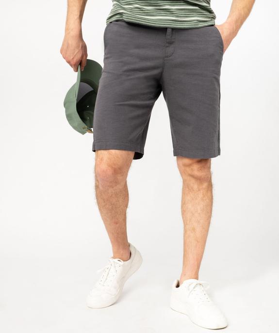 Bermuda chino en twill de coton stretch homme vue1 - GEMO 4G HOMME - GEMO