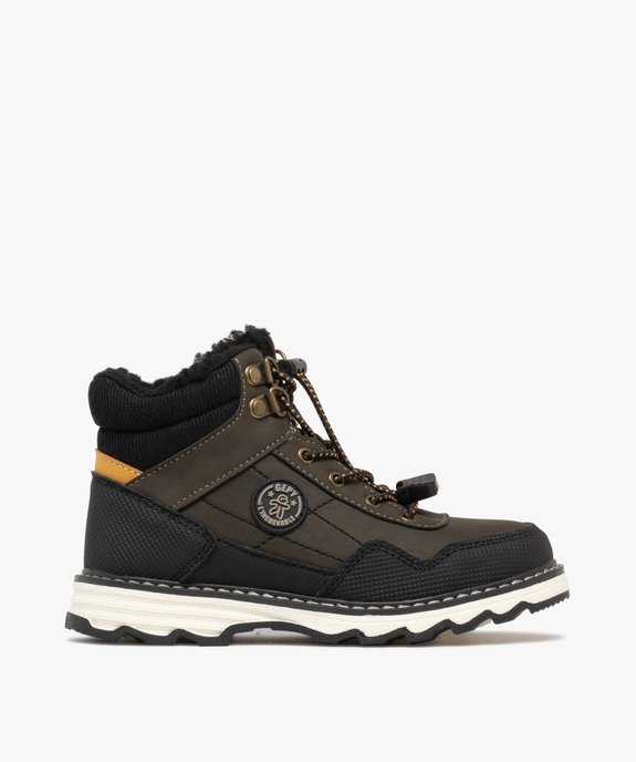 Boots doublés sherpa à lacets élastiques style montagne garçon - Gepy vue1 - FRIENDLY GEPY - GEMO