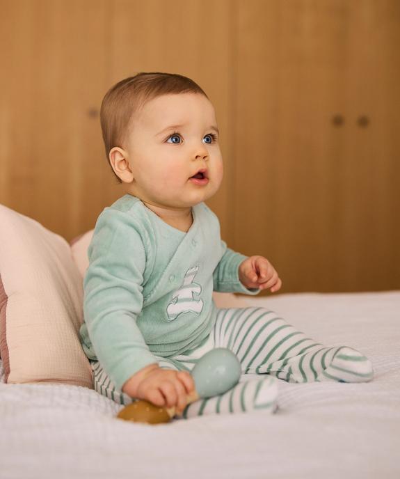 Pyjama 2 pièces en velours bébé garçon - LuluCastagnette vue1 - LULU CASTAGNETTE GEMO FOR GOOD - GEMO