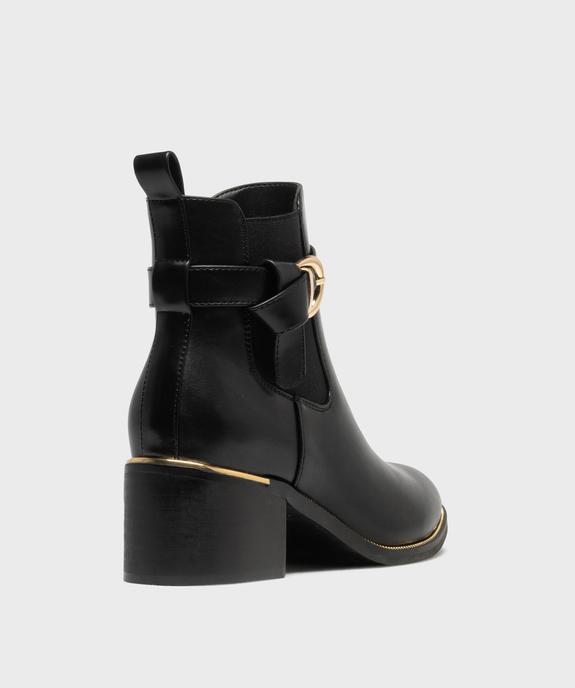 Boots à talon et bout amande fermeture zippée et détails brillants femme vue4 - VALENTINA BALDA - GEMO