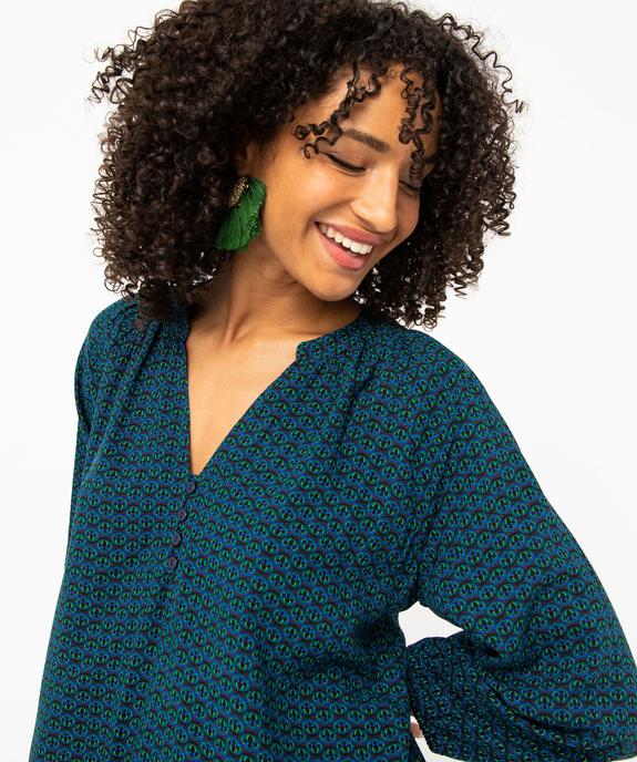 Blouse fluide imprimée à manches 3/4 femme vue2 - GEMO 4G FEMME - GEMO