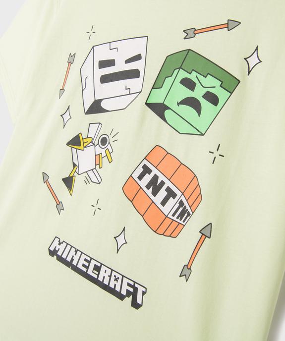 Tee-shirt manches courtes imprimé garçon - Minecraft vue2 - MINECRAFT - GEMO