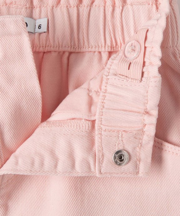 Jupe fille en toile denim vue3 - GEMO 4G FILLE - GEMO