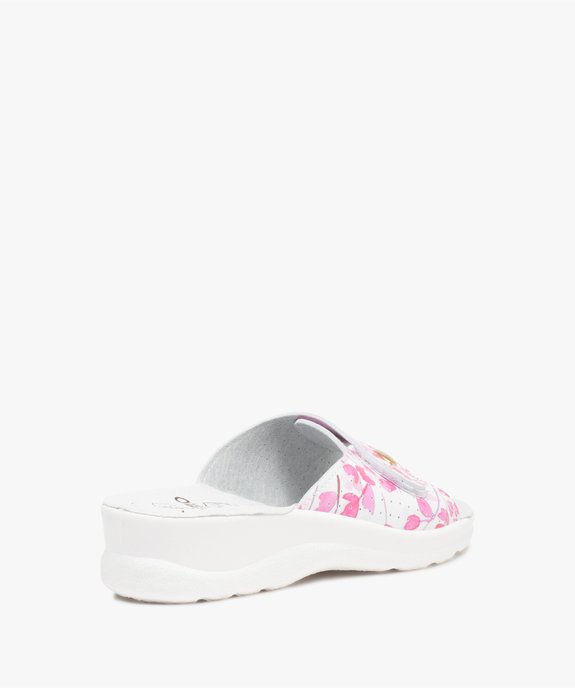 Mules femme confort à talon compensé et bride ajustable vue4 - GEMO (CONFORT) - GEMO