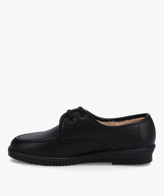 Derbies femme confort unis doublure fourrée vue3 - GEMO (CONFORT) - GEMO