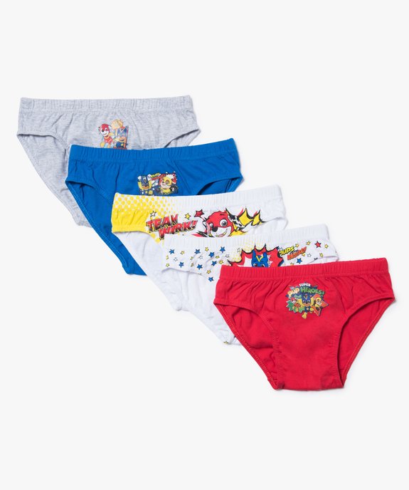 Lot de 5 slips garçon Pat patrouille vue1 - PAT PATROUILLE - GEMO