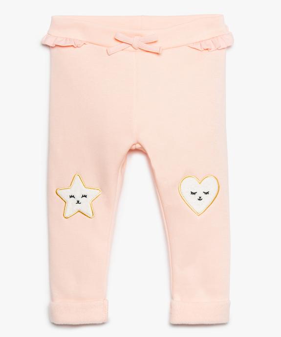Pantalon bébé fille chaud à motif et taille élastiquée vue1 - GEMO(BEBE DEBT) - GEMO