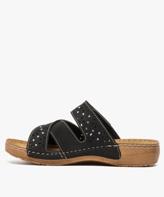 Sandales femme confort avec brides ornées de strass vue3 - GEMO (CONFORT) - GEMO
