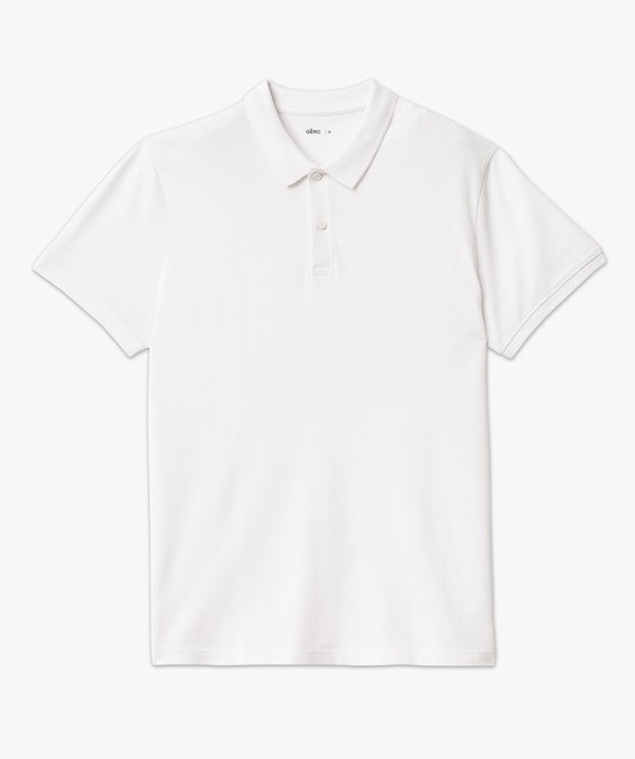 Polo manches courtes en maille piquée uni homme vue4 - GEMO 4G HOMME - GEMO
